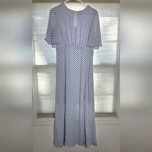 Who What Wear Monochrome Polka Dot Maxi Dress